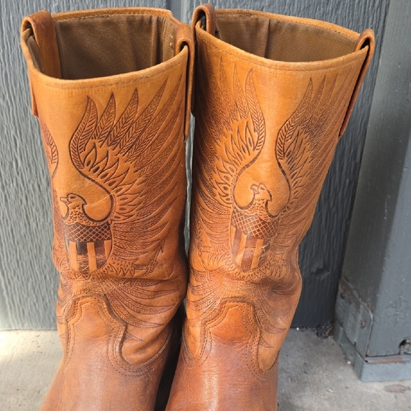 Men's Brown Leather Boots - Picture 4 of 8